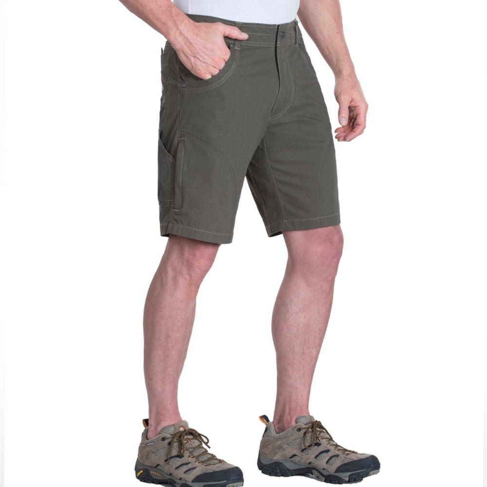 Kuhl Ramblr Shorts Cargo Pockets Vintage Patina Dye Green Hiking M-245 Sz 30